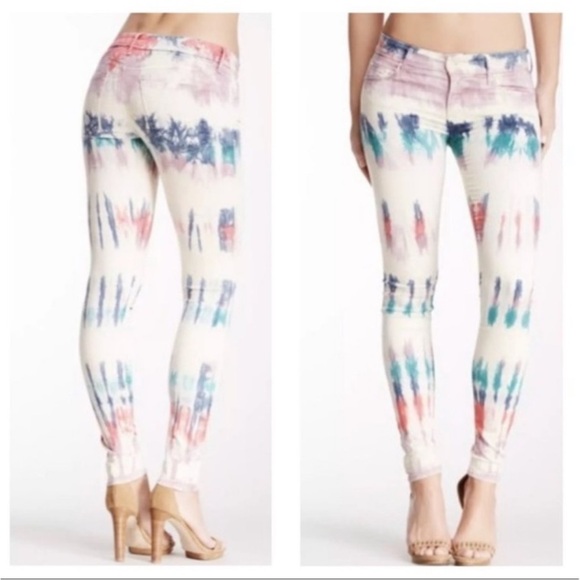 MOTHER The Looker Skinny Jeans Scaramouche Tie Dye Retro Y2K Bohemian Sz 28 - Picture 1 of 8